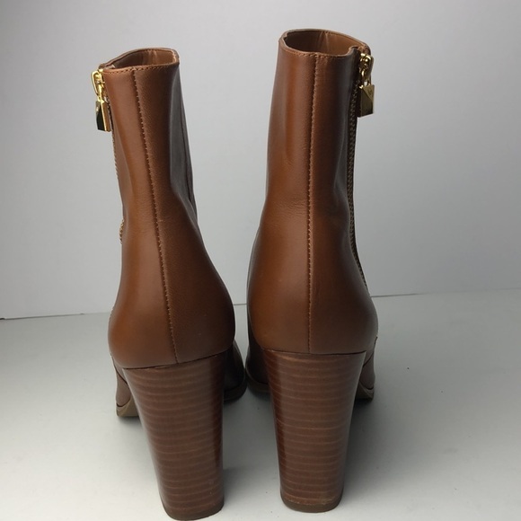 Michael Kors Frenchie Brown Ankle Boots Minimalist 10 - Picture 5 of 14